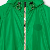 Checker-tape Nylon Hooded Jacket in Caterpillar green - Men | Burberry® Official