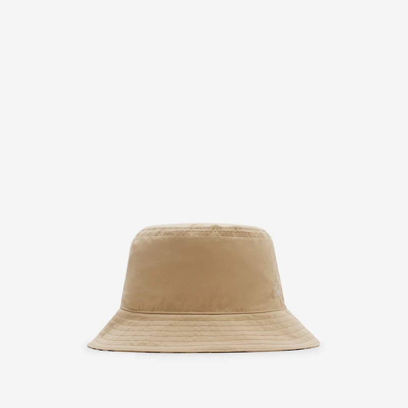 Reversible Gabardine Bucket Hat in Flax beige/sand beige - Men | Burberry® Official