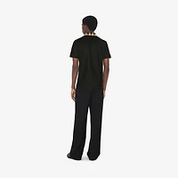 Check Collar Cotton Polo Shirt in