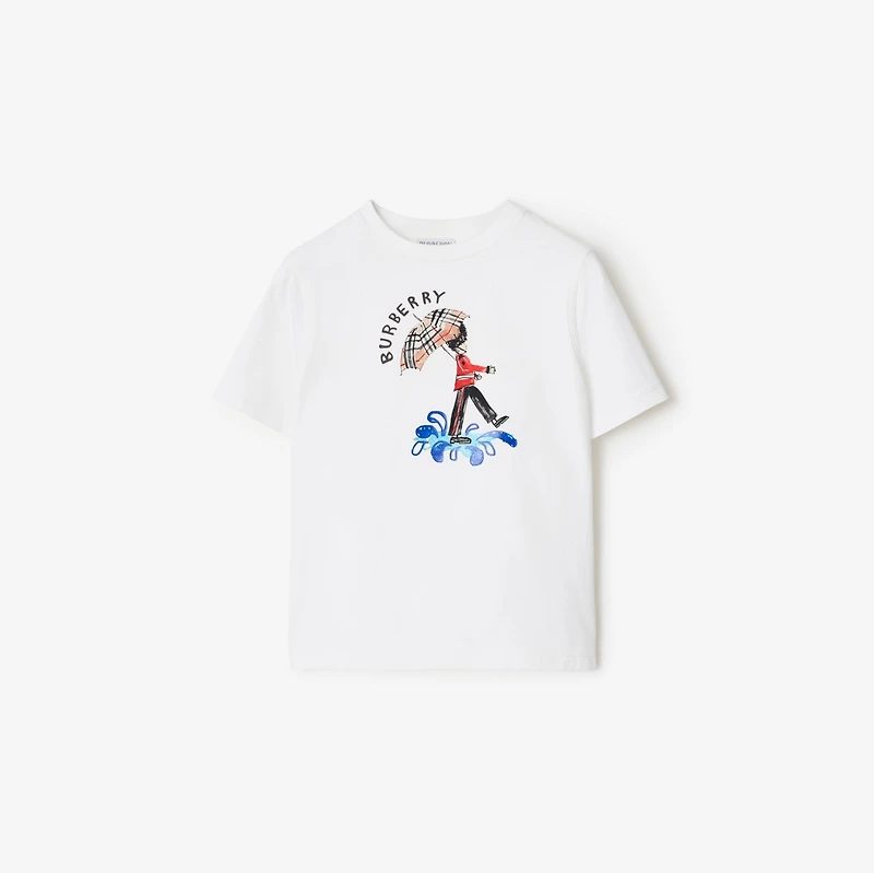 London Guard Cotton T-shirt in White | Burberry® Official