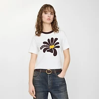 Daisy Cotton T-shirt in Chalk white - Women | Burberry® Official