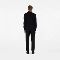 Long-sleeve Cotton Polo Shirt in Black - Men | Burberry® Official