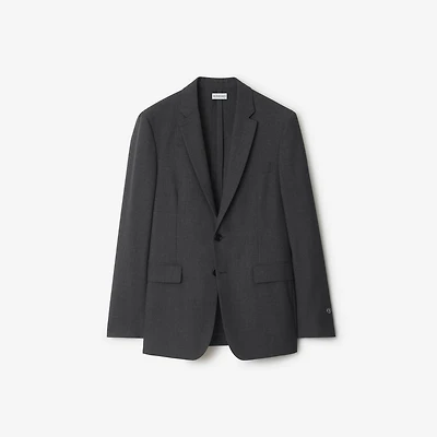 Wool Tailored Jacket in Rock grey - Men | Burberry® Official