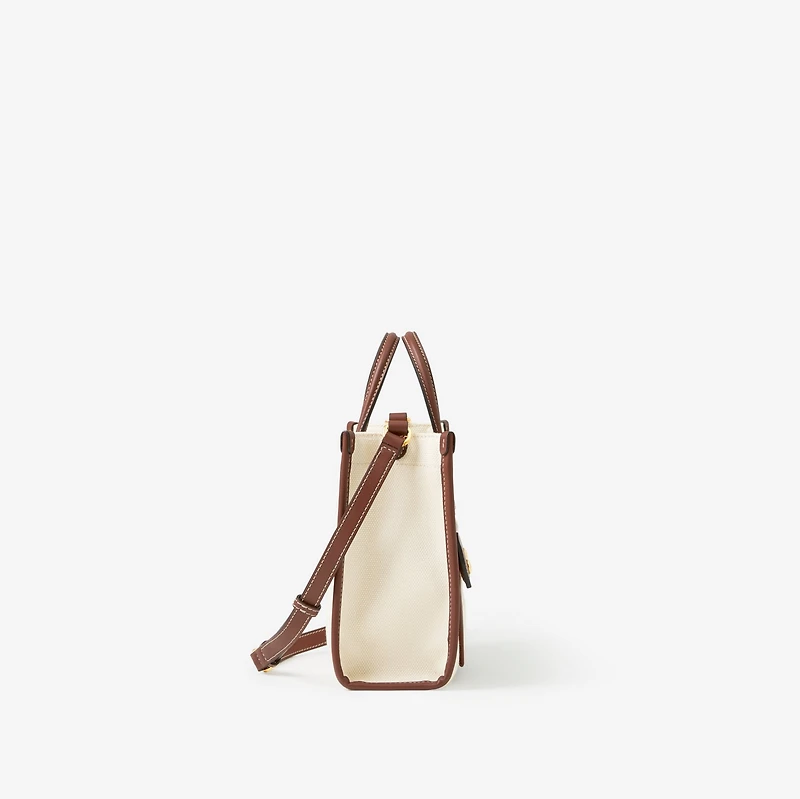 Mini Freya Tote in Natural/tan - Women, Canvas | Burberry® Official