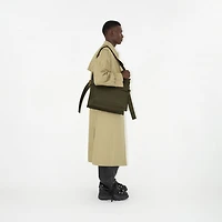 Medium Trench Tote in Olive - Men, Cotton Gabardine | Burberry® Official