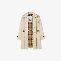 Short Gabardine Stonehaven Car Coat in Clam beige - Women, Cotton Gabardine | Burberry® Official