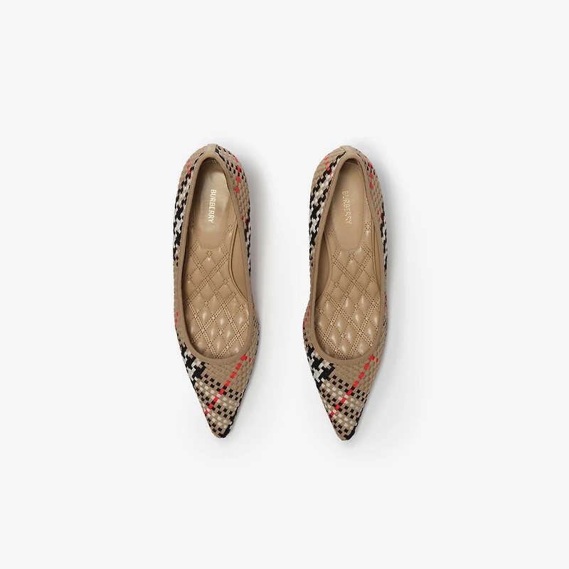 Check Dame Pumps in Sand beige - Women | Burberry® Official