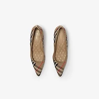 Check Dame Pumps​ in Sand beige - Women | Burberry® Official