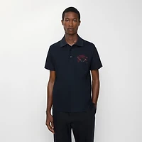 EKD Check Cotton Polo Shirt in Navy - Men | Burberry® Official
