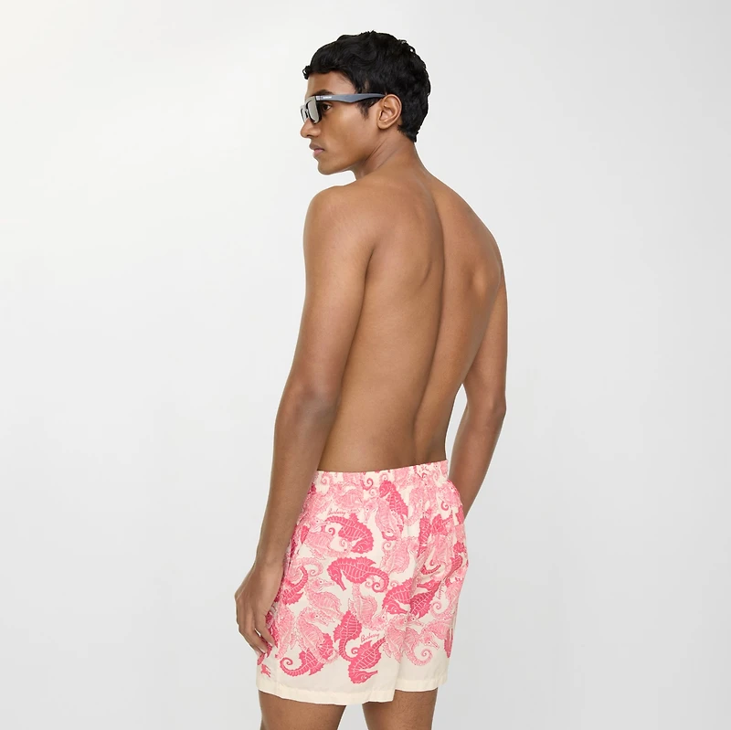 Seahorses Swim Shorts in Azalea pink - Men, Fabric | Burberry® Official