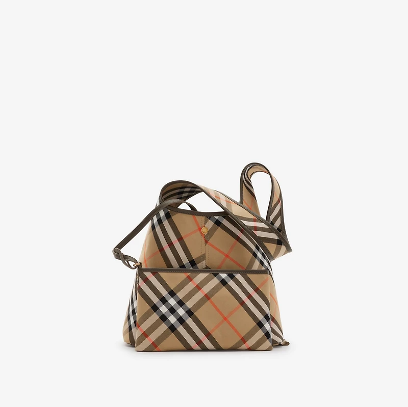 Small Check Shoulder Bag in Sand - Women | Burberry® Official