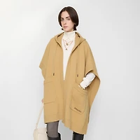 Wool Cashmere Hooded Cape in Sand beige | Burberry® Official