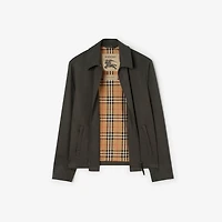 Tropical Gabardine Bloomsbury Harrington Jacket in Graphite grey - Men | Burberry® Official