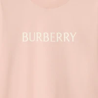Logo Cotton T-shirt in Bouquet pink - Women | Burberry® Official