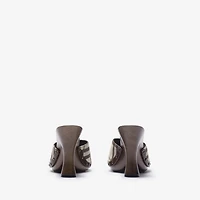 Check Potter Mules in Light beige - Women | Burberry® Official