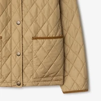 Quilted Nylon Jacket in Flax/sand - Women | Burberry® Official