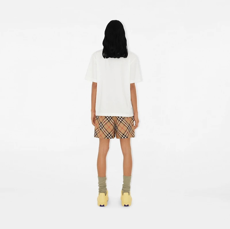 Check Shorts in Sand - Women