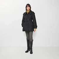 Belted Berryhill Padded Car Coat in Black - Women | Burberry® Official