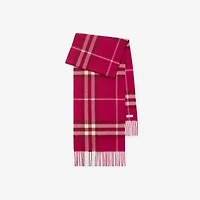 Check Cashmere Scarf in Jam | Burberry® Official