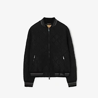 Micro Check-stitch Rakewood Bomber Jacket in Black - Men | Burberry® Official