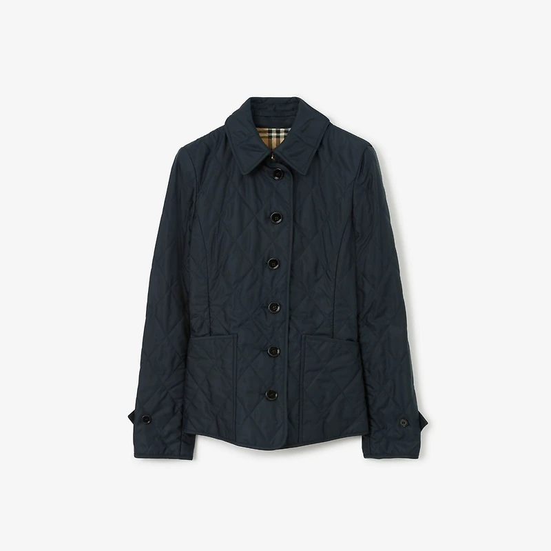 Quilted Thermoregulated Jacket in Midnight - Women, Econyl, Nylon | Burberry® Official