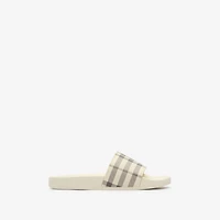 Check Slides in Light beige - Women | Burberry® Official