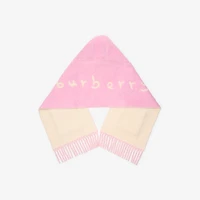 Logo Alpaca Wool Blend Hooded Scarf in Sugar pink | Burberry® Official