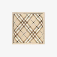 Watercolour Check Silk Scarf in Sesame beige | Burberry® Official
