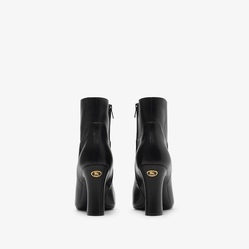 Leather Trinket Ankle Boots​ in Black - Women | Burberry® Official