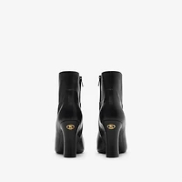 Leather Trinket Ankle Boots​ in Black - Women | Burberry® Official