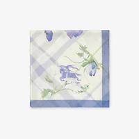 Watercolour Check Silk Scarf in Cornflower blue | Burberry® Official