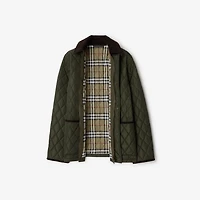 Quilted Nylon Jacket in Shale - Women, Cotton | Burberry® Official