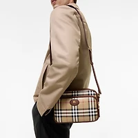 Check Pocket Crossbody Bag in Archive beige - Men, Cotton | Burberry® Official