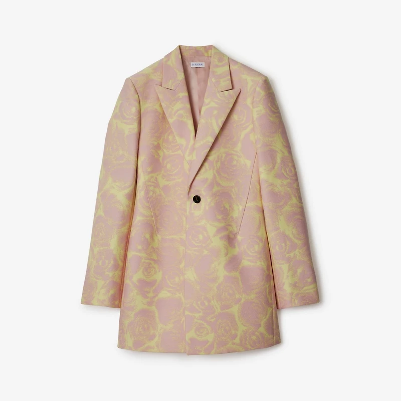 Rose Wool Tailored Jacket in Cameo - Women | Burberry® Official