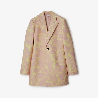 Rose Wool Tailored Jacket in Cameo - Women | Burberry® Official