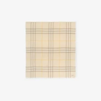 Wide Check Wool Scarf in Custard beige | Burberry® Official