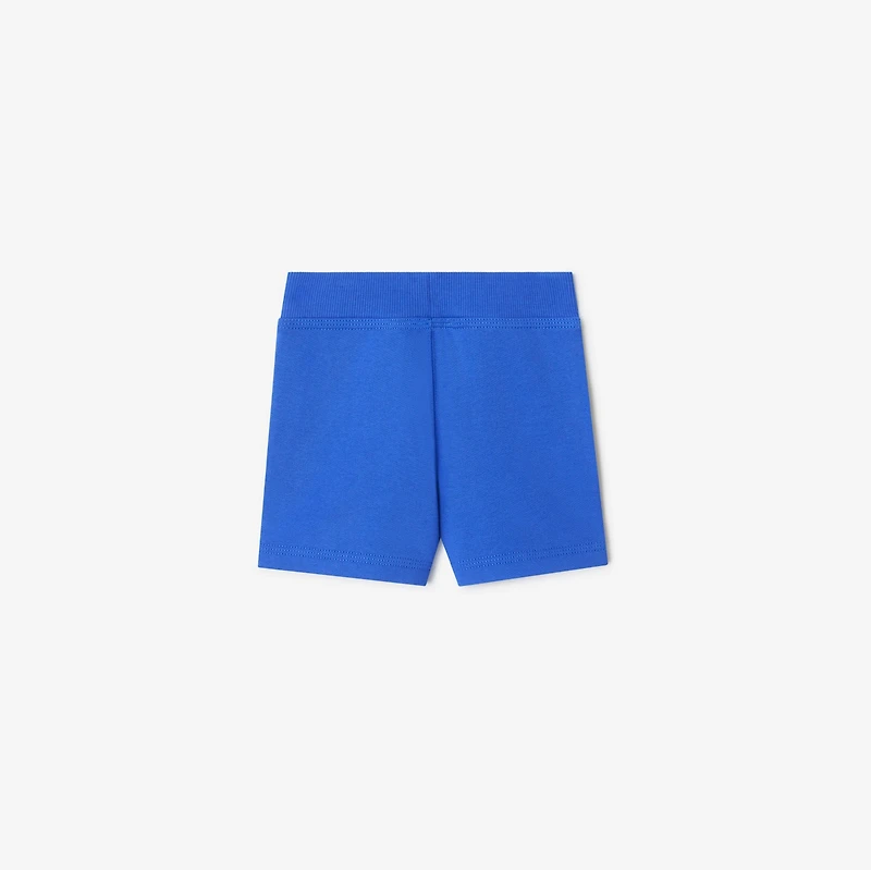 Check Trim Cotton Shorts in Hyacinth blue | Burberry® Official