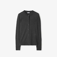 Wool Cardigan in Mid grey - Women | Burberry® Official