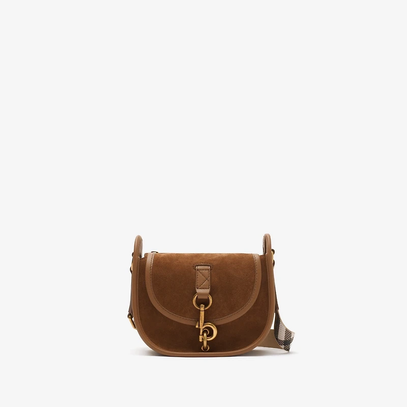 Mini B Clip Messenger Bag in Hazel brown - Women | Burberry® Official