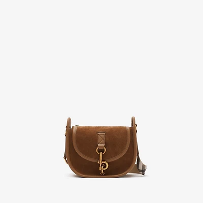 Mini B Clip Messenger Bag in Hazel brown - Women | Burberry® Official