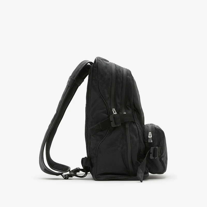 Check Jacquard Backpack in Black - Men | Burberry® Official