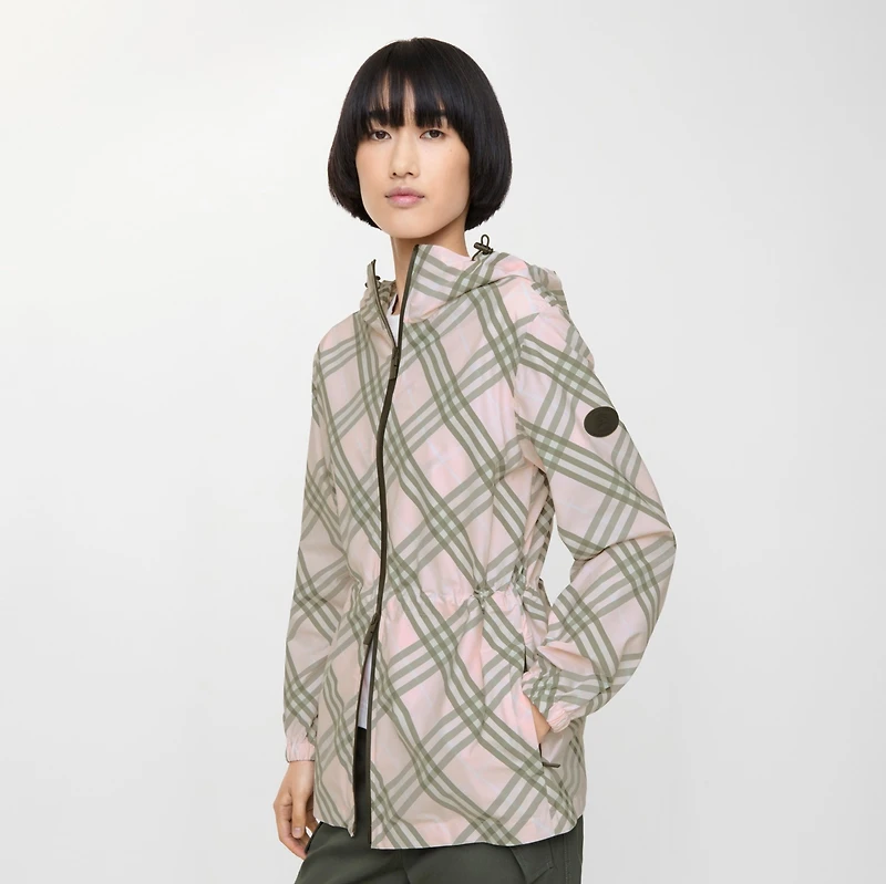 Check Whitstable Hooded Jacket in Mallow pink - Women, Nylon | Burberry® Official