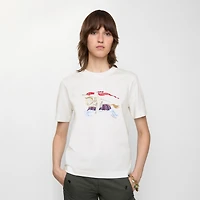 Crystal EKD Cotton T-shirt in Chalk - Women | Burberry® Official