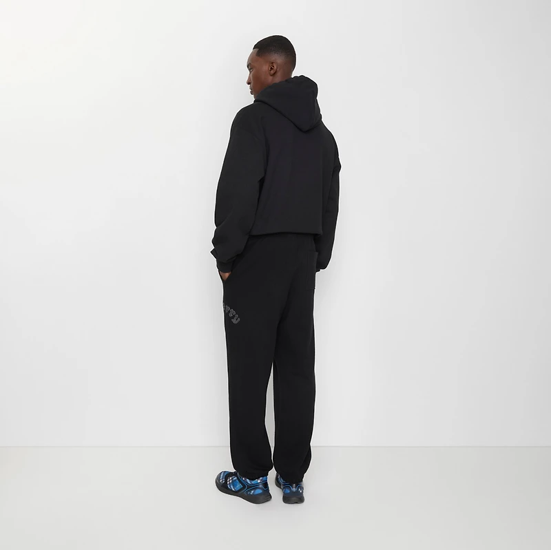 Gothic Logo Cotton Jogging Pants in Black - Men | Burberry® Official