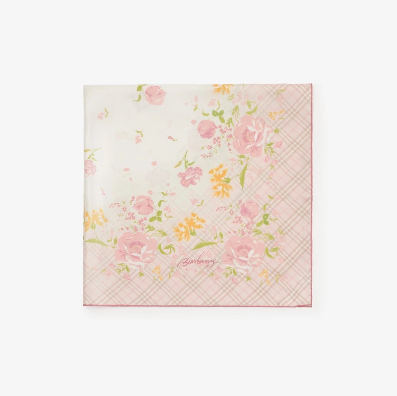 Garden Party Silk Scarf in Quartz pink | Burberry® Official