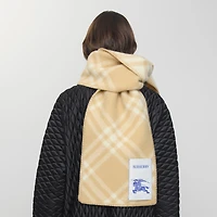Check Wool Scarf in Sand | Burberry® Official