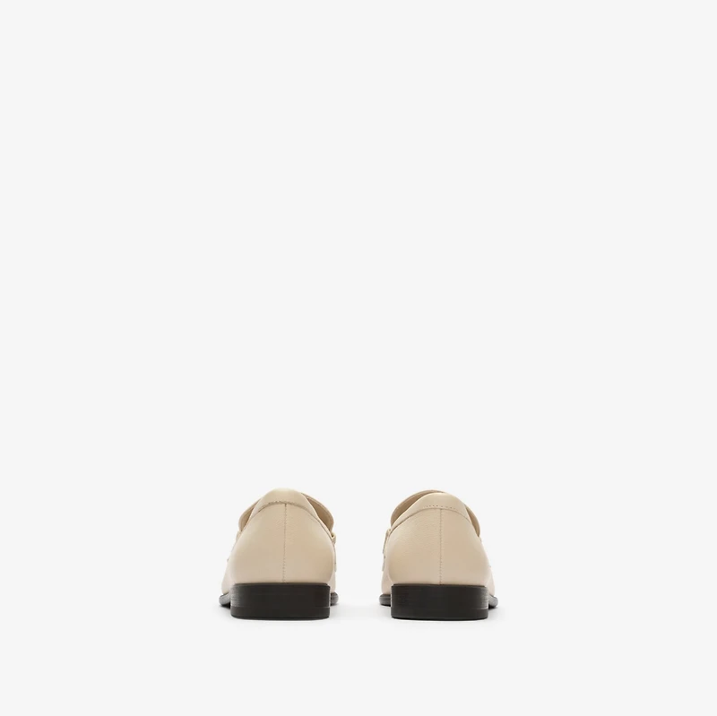 Leather Opal Loafers in Soap beige - Women | Burberry® Official