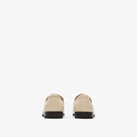 Leather Opal Loafers in Soap beige - Women | Burberry® Official