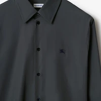 Slim Fit Cotton Shirt in Indigo - Men | Burberry® Official