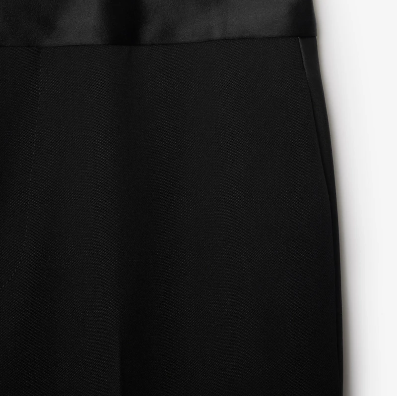 Wool Tuxedo Trousers in Black - Women | Burberry® Official